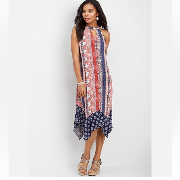 Maurices Dresses & Skirts - Maurices high neck hanky hem dress